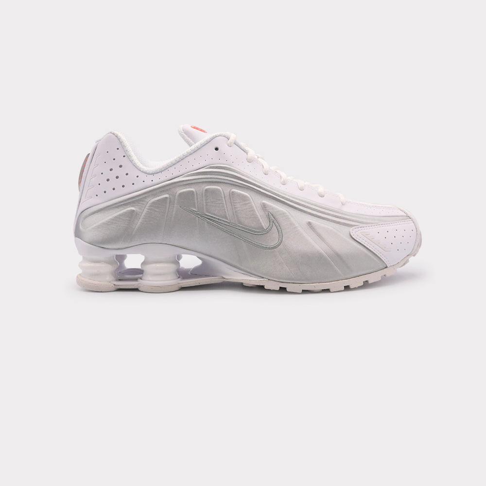 Nike Shox R4 White Bright Crimson Metallic Silver